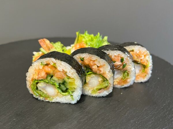 Sake tatar ebi ten